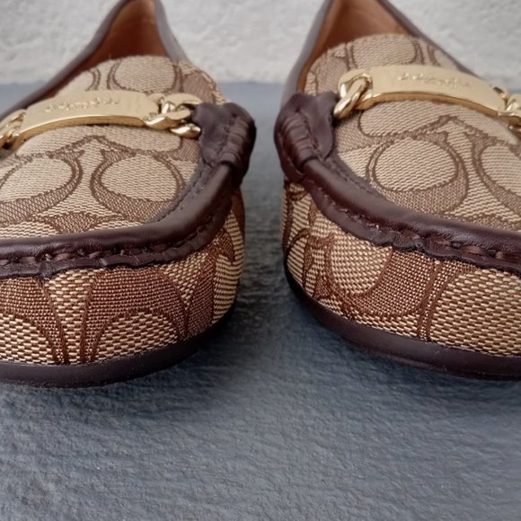 Coach OLIVE Loafer/Moccasin Signature C/Leather UNWORN! ZERO WEAR Sz 6 - Picture 5 of 12